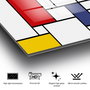 Wallity Cuadro Decorativo de Vidrio Templado Piet Mondrian 70 x 100 cm
